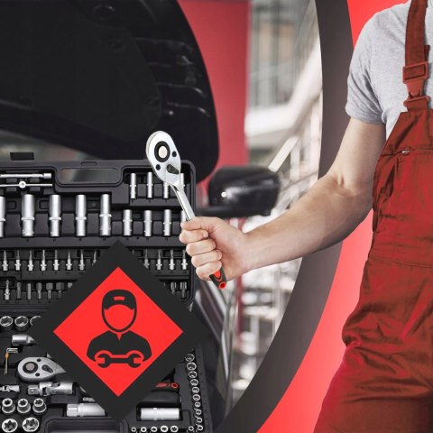 Zestaw Kluczy Nasadowych 108 El. Retoo - Walizka, Torx, Bity, Organizacja