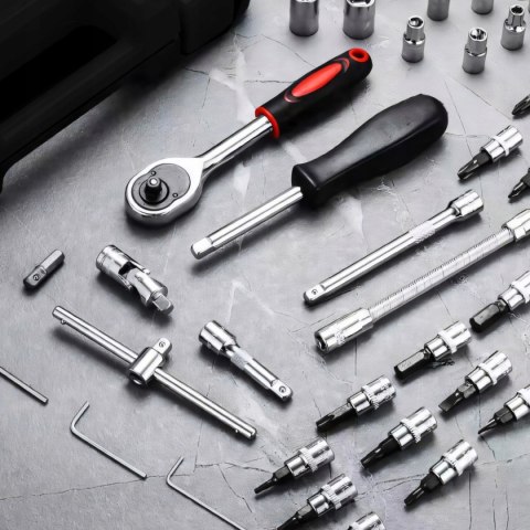 Zestaw Kluczy Nasadowych 108 El. Retoo - Walizka, Torx, Bity, Organizacja