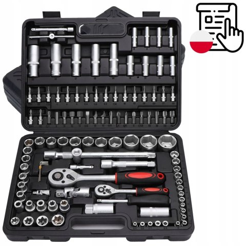 Zestaw Kluczy Nasadowych 108 El. Retoo - Walizka, Torx, Bity, Organizacja