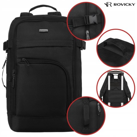 Bagaż Podręczny 40X25x20 - Plecak Podróżny Peterson Ryanair/Wizzair + Etui
