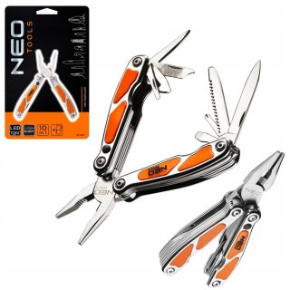 Multitool 10W1 Nóż Składany Turystyczny Z Led, Szczypce, Wkrętak, Piła