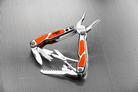Multitool 10W1 Nóż Składany Turystyczny Z Led, Szczypce, Wkrętak, Piła