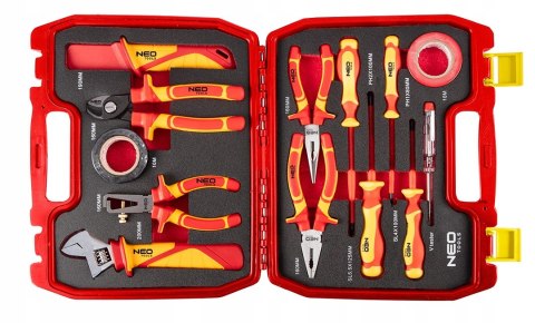 Neo Tools 13-El. Zestaw Elektryka - Izolowane Szczypce, Wkrętaki, Próbnik