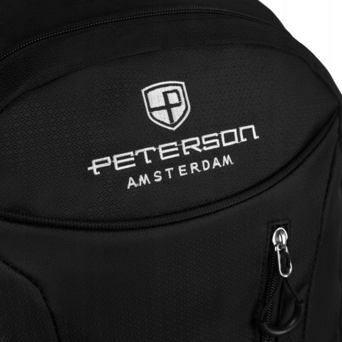 Plecak Peterson Turystyczny 48L Ergonomiczny Duży Pojemny Czarny Na Podróż