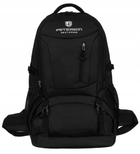 Plecak Peterson Turystyczny 48L Ergonomiczny Duży Pojemny Czarny Na Podróż