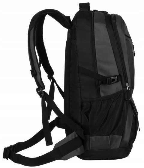 Plecak Podróżny Peterson 48L Ergonomiczny Turystyczny Sportowy Czarno-Szary