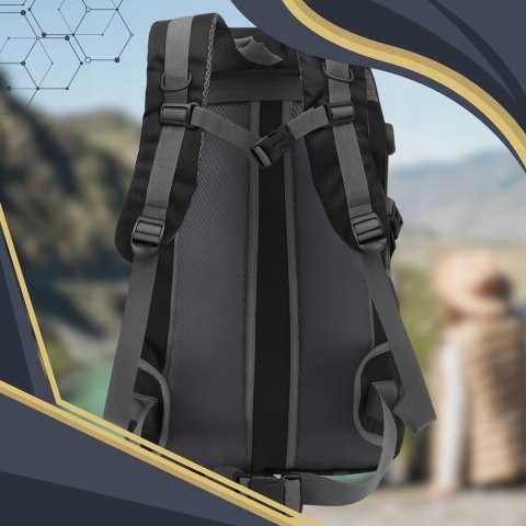 Plecak Turystyczny 40L, Wodoodporny, Ergonomiczny, Liczne Kieszenie, Kijki