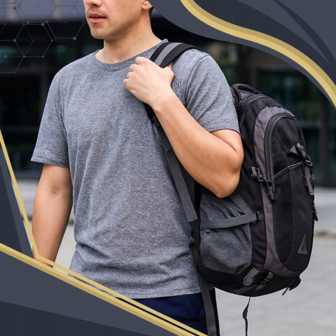 Plecak Turystyczny 40L, Wodoodporny, Ergonomiczny, Liczne Kieszenie, Kijki