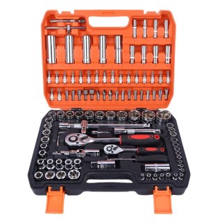 Zestaw Kluczy Nasadowych 108 El. Crv Torx Bity W Walizce Profesjonalny