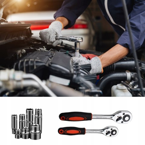 Zestaw Kluczy Nasadowych 108 El. Crv Torx Bity W Walizce Profesjonalny