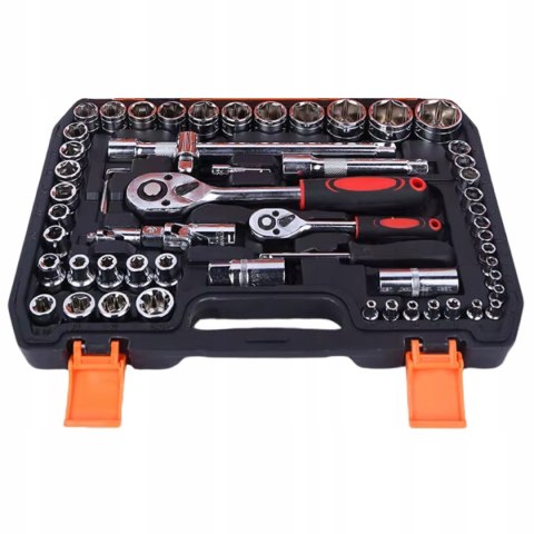 Zestaw Kluczy Nasadowych 108 El. Crv Torx Bity W Walizce Profesjonalny