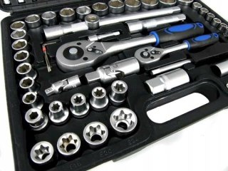 Zestaw Kluczy Nasadowych 108 El - Walizka, Nasadki 1/4+1/2, Torx Grzechotka