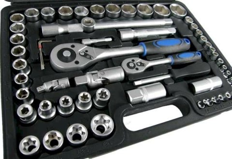 Zestaw Kluczy Nasadowych 108 El - Walizka, Nasadki 1/4+1/2, Torx Grzechotka