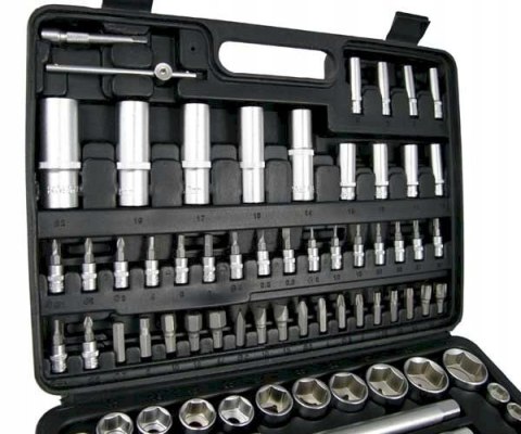 Zestaw Kluczy Nasadowych 108 El - Walizka, Nasadki 1/4+1/2, Torx Grzechotka
