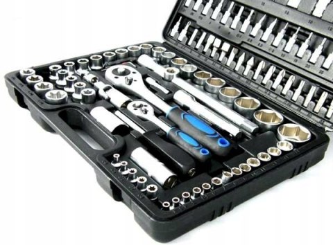 Zestaw Kluczy Nasadowych 108 El - Walizka, Nasadki 1/4+1/2, Torx Grzechotka