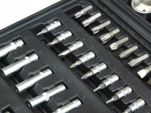 Zestaw Kluczy Nasadowych 108 Elementów Chrome Vanadium Do Serwisów I Garażu