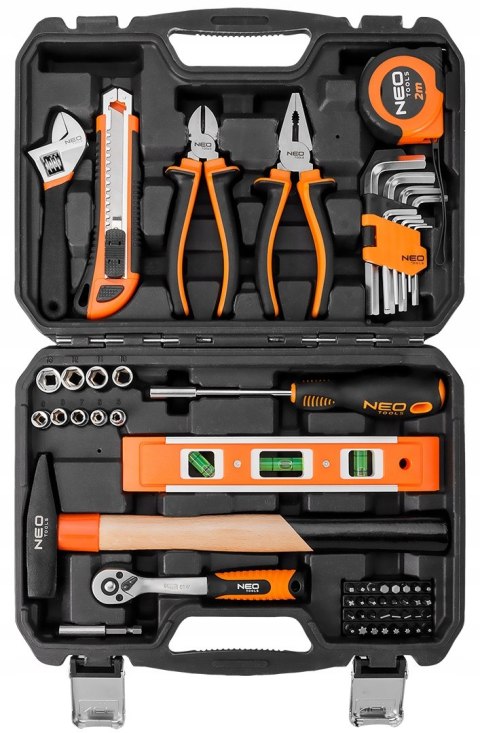 Zestaw Narzędzi 60 El. Crv Neo Tools - Grzechotka, Klucze, Nasadki, Młotek