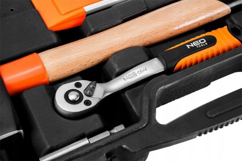 Zestaw Narzędzi 60 El. Crv Neo Tools - Grzechotka, Klucze, Nasadki, Młotek