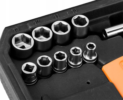 Zestaw Narzędzi 60 El. Crv Neo Tools - Grzechotka, Klucze, Nasadki, Młotek