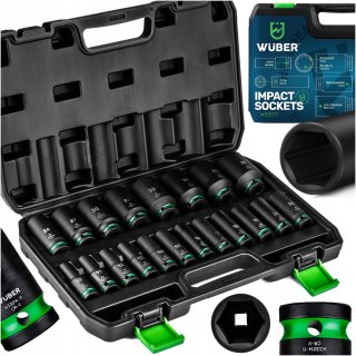Zestaw Nasadek Udarowych 20 Szt. 1/2'' 6-Kątnych Cr-V 10-38 Mm Z Walizką
