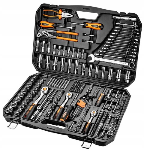 Zestaw Neo Tools 233 Elementów Kluczy Nasadowych 1/2, 3/8, 1/4 - Walizka