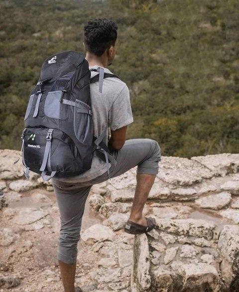 Plecak Górski 50L Free Knight - Wodoodporny Trekking Z Pas Biodrowym Unisex