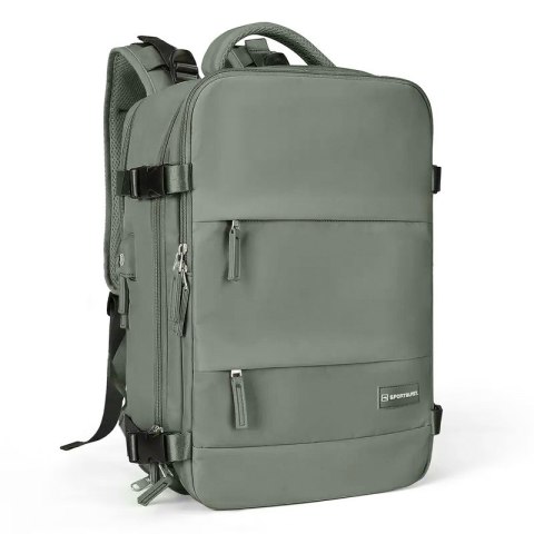 Plecak Podróżny Sport-Blast 40X25x20, Oliwkowy, Z Portem Usb I Kieszenią