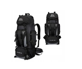 Plecak Taktyczny Wojskowy 90L Czarny Do Survivalu, Trekkingu, I Outdoor