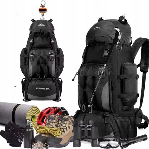 Plecak Turystyczny 90L, Wodoodporny, Trekkingowy, Komfortowy, Survival