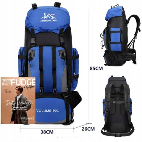 Plecak Turystyczny 90L, Wodoodporny, Trekkingowy, Komfortowy, Survival
