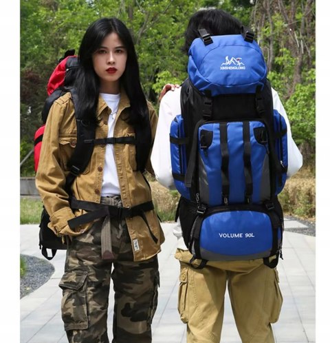 Plecak Turystyczny 90L, Wodoodporny, Trekkingowy, Komfortowy, Survival