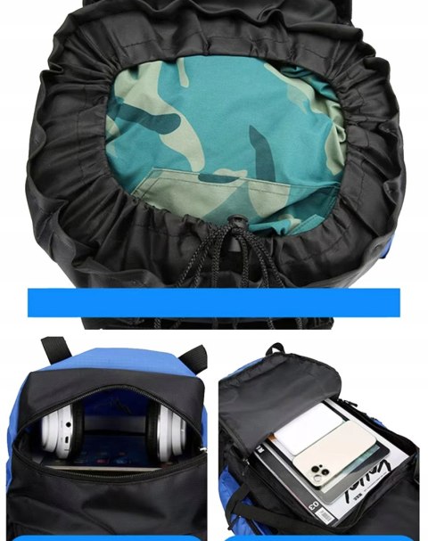Plecak Turystyczny 90L, Wodoodporny, Trekkingowy, Komfortowy, Survival