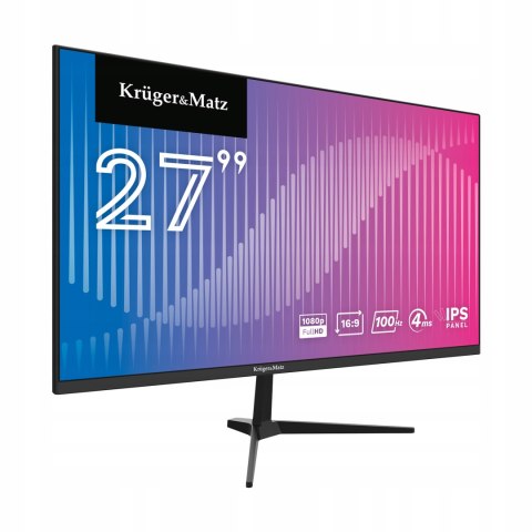 Monitor Led 27 Cal. Ips Full Hd 100Hz Z Głośnikami, Hdmi, Vga Kruger&Matz