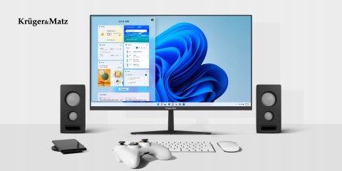 Monitor Led Kruger&Matz 24 Fullhd 100Hz Ips Hdmi Vga Głośniki Bezramkowy