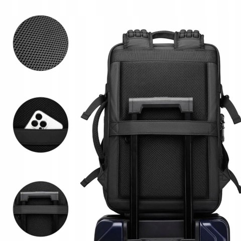 Plecak Trekkingowy 20-36L Wodoodporny, Komora Próżniowa, Tsa Na Laptop