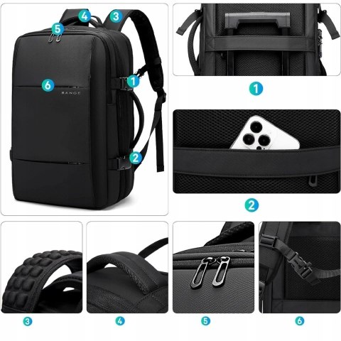 Plecak Trekkingowy 20-36L Wodoodporny, Komora Próżniowa, Tsa Na Laptop