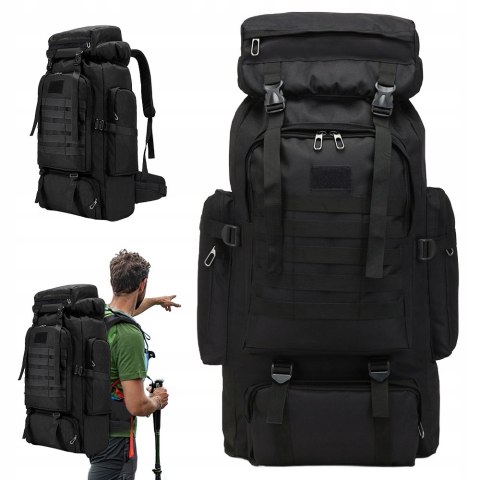 Plecak Turystyczny 75L Oxford 600D Wodoodporny Trekkingowy Biwakowy Męski
