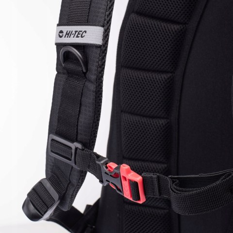 Plecak Turystyczny Hi-Tec Trek 25L Czarny/Czerwony - Wodoodporny Odblaskowy