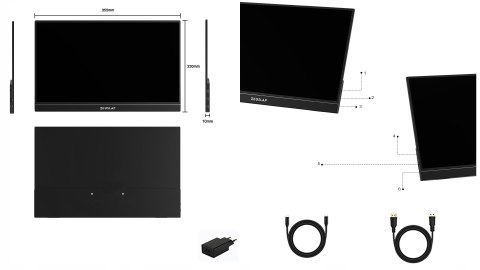 Do Pracy Nauki I Rozrywki Monitor Przenośny Do Laptopa Telefonu 15,6 Cali