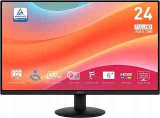 Monitor 24'' Msi Pro Mp242l Ips 100 Hz 1920 X 1080 (Fullhd) Do Pracy Nauki I Rozrywki