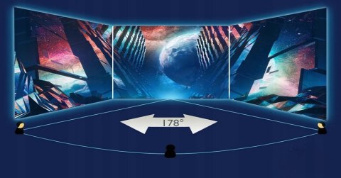 Monitor Gamingowy Bezramkowy Led 24 Cale Full Hd 100Hz 1Ms Va Hdmi Sync
