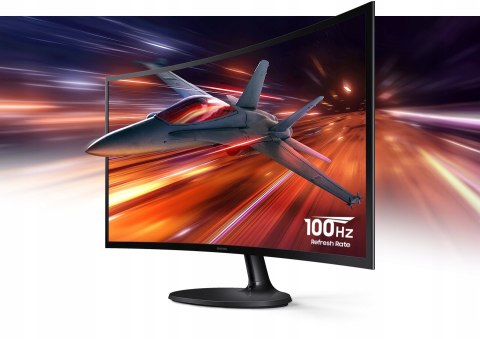 Monitor Gamingowy Samsung 24 Cali Full Hd Zakrzywiony Hdmi Va 100Hz 1Ms