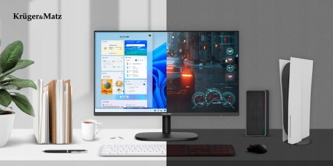 Monitor Led 27 Bezramkowy Ips 100Hz Fullhd 4Ms Hdmi Vga Kruger&Matz Vesa