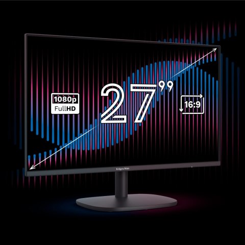 Monitor Led 27 Bezramkowy Ips 100Hz Fullhd 4Ms Hdmi Vga Kruger&Matz Vesa