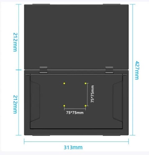Monitor Podwójny 15,6'' Usb-C 1920X1080 Składany 360° Sensor Grawitacyjny