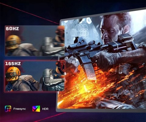 Monitor Przenośny 18 Ips 165Hz Hdr Usb-C Vesa 75X75, Gaming Dla Graczy