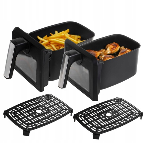 Beztłuszczowa Frytkownica Dwukomorowa 8L 2500W z 10 Programami AD 6315