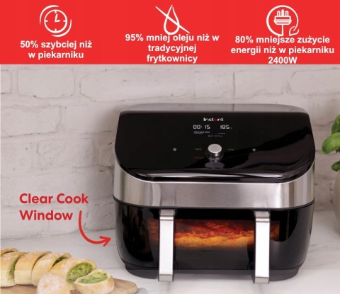 Frytkownica Beztłuszczowa Instant Vortex VersaZone Clear Cook 8,5L