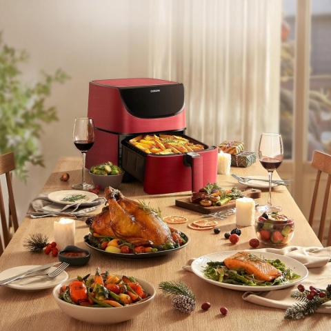 Frytkownica beztłuszczowa COSORI 1700W 5.5L 11 programów czerwony