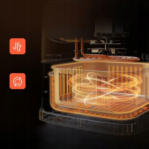 Frytkownica beztłuszczowa COSORI 1700W 5.5L 11 programów czerwony